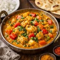 طريقة-عمل-طبق كاري الدجاج بالخضروات غني بالنكهات مع لمسة الزبدة والبهارات الهندية
