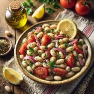 طريقة-عمل-سلطة فاصوليا بيضاء بالطماطم والليمون طبق جانبي منعش