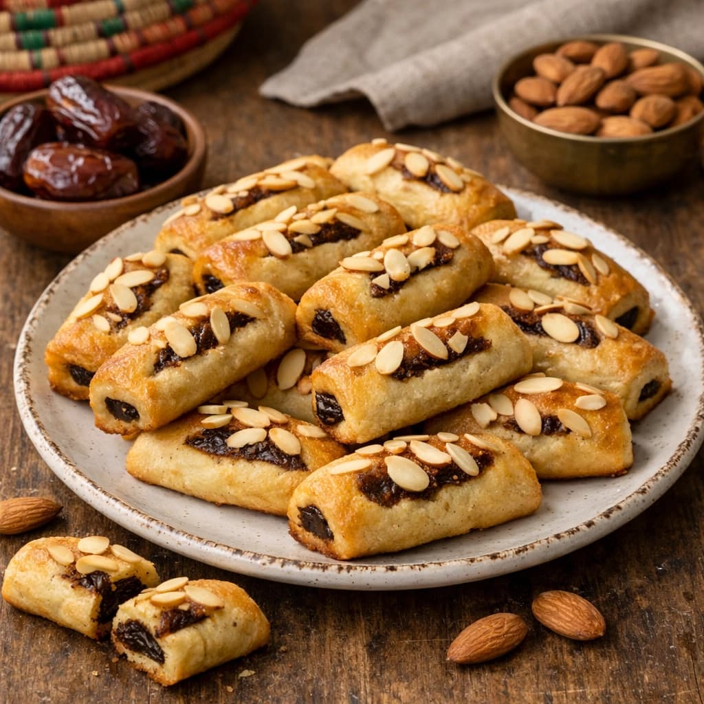 حلوى قراقيش الإريترية بالتمر واللوز