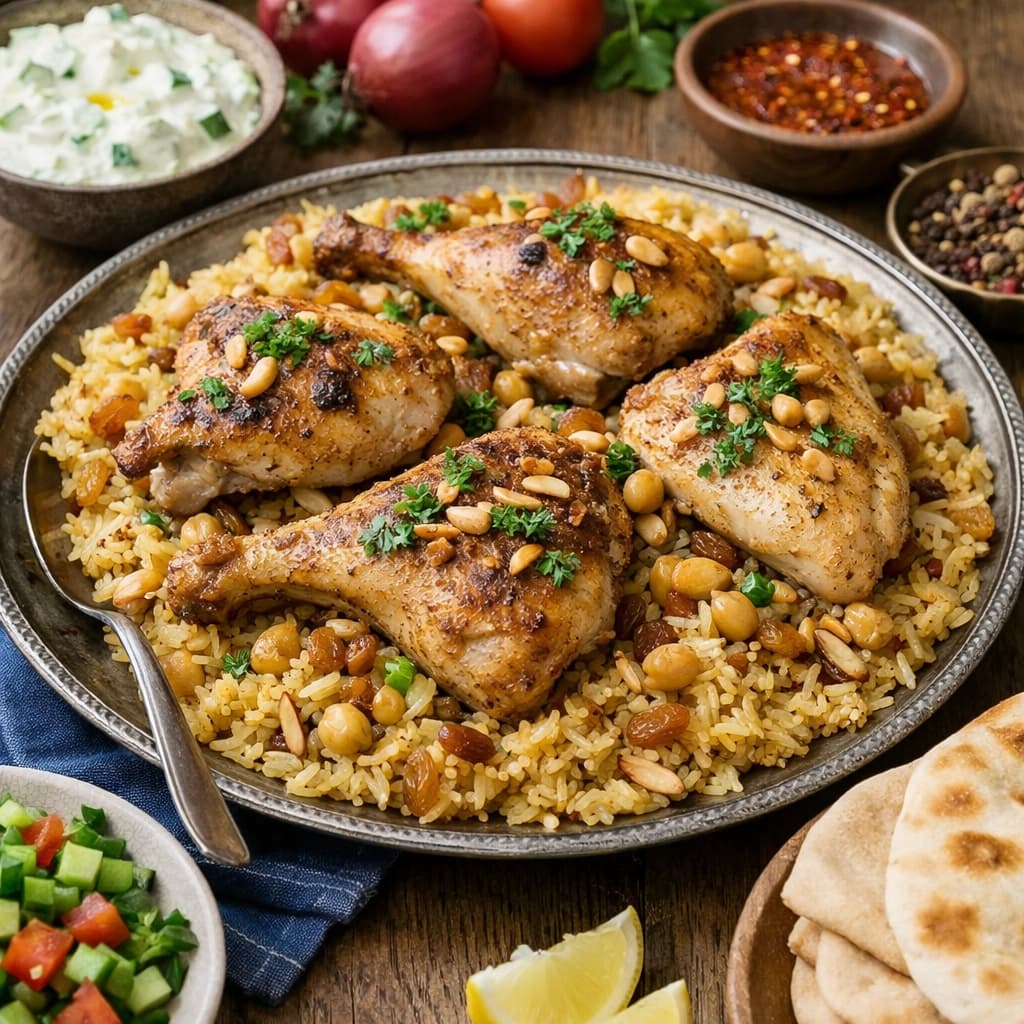 كاري الدجاج الهندي مع الأرز البسمتي طبق هندي غني بالنكهات والتوابل