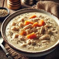 طريقة-عمل-شوربة كريمة الدجاج بقوام كريمي ناعم مع قطع دجاج وخضار مقدمة ساخنة بشكل منزلي شهي