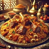 طريقة-عمل-كبسة لحم سعودية تقليدية بالأرز البسمتي واللحم المطهو ببهارات خليجية ومقدمة بشكل فاخر وشهي