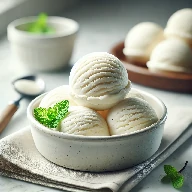 طريقة-عمل-كوب آيس كريم فانيليا منزلي مع صوص شوكولاتة وفواكه على الوجه