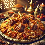 طريقة-عمل-كبسة لحم سعودية تقليدية بالأرز البسمتي واللحم المطهو ببهارات خليجية ومقدمة بشكل فاخر وشهي