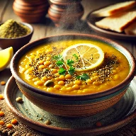 طريقة-عمل-شوربة عدس أصفر بالكاري طبق مصري شهي دافئ محضر بطريقة منزلية بنكهة غنية ومكونات بسيطة