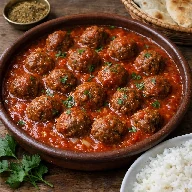 طريقة-عمل-كفتة داوود باشا مصرية مطهية في صلصة طماطم غنية وتُقدَّم ساخنة