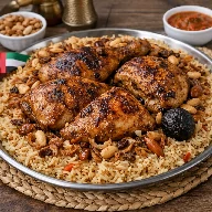 طريقة-عمل-مكبوس دجاج إماراتي أصلي مع دجاج مشوي بالكيس وأرز متبّل