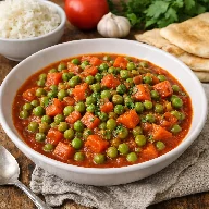 طريقة-عمل-يخنة بازلاء وجزر لبنانية بصلصة طماطم غنية تقدم كغداء منزلي